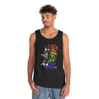 Thumbnail for Straight Ally Flag Los Angeles Pride Heavy Cotton Tank Top Unisex Size - My Rainbow Is In My DNA Printify