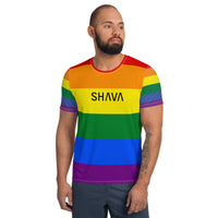 Thumbnail for Rainbow Pride Flag LGBTQ T- Shirt Men's Size SHAVA