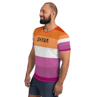 Thumbnail for Lesbian Flag LGBTQ T- Shirt Men's Size SHAVA