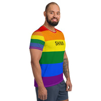 Thumbnail for Rainbow Pride Flag LGBTQ T- Shirt Men's Size SHAVA
