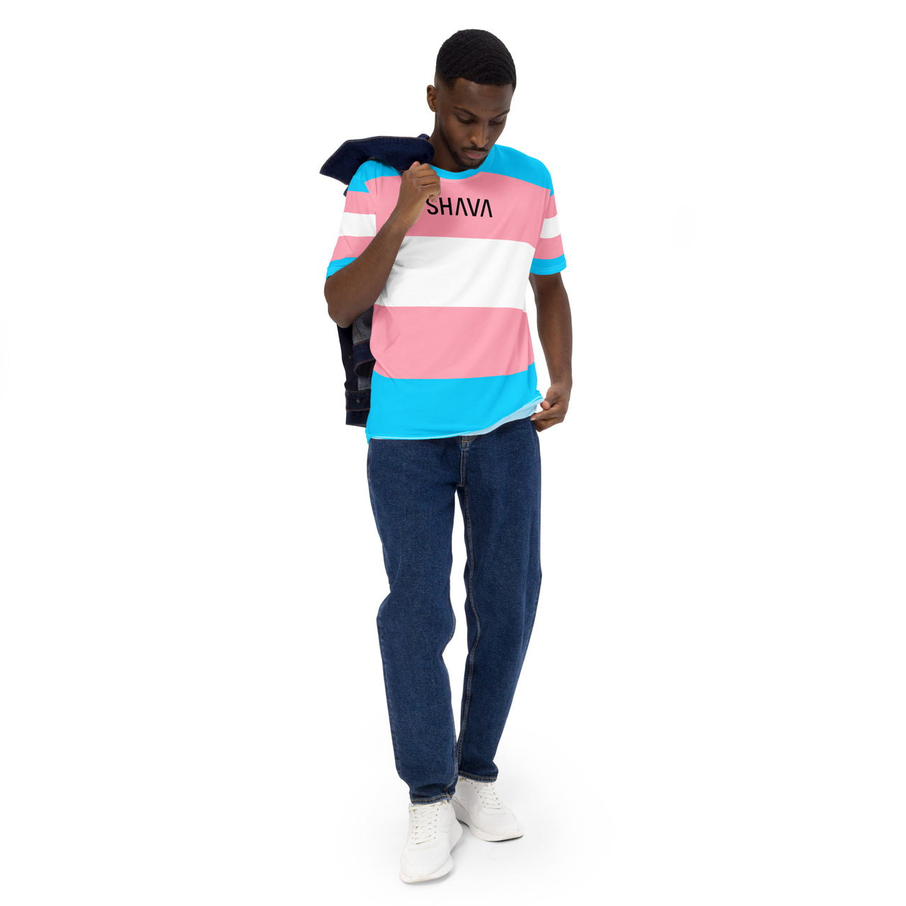 Transgender Flag LGBTQ T- Shirt Men's Size SHAVA