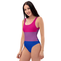 Thumbnail for Bisexual Flag LGBTQ One-Piece Swimsuit Women’s Size SHAVA CO