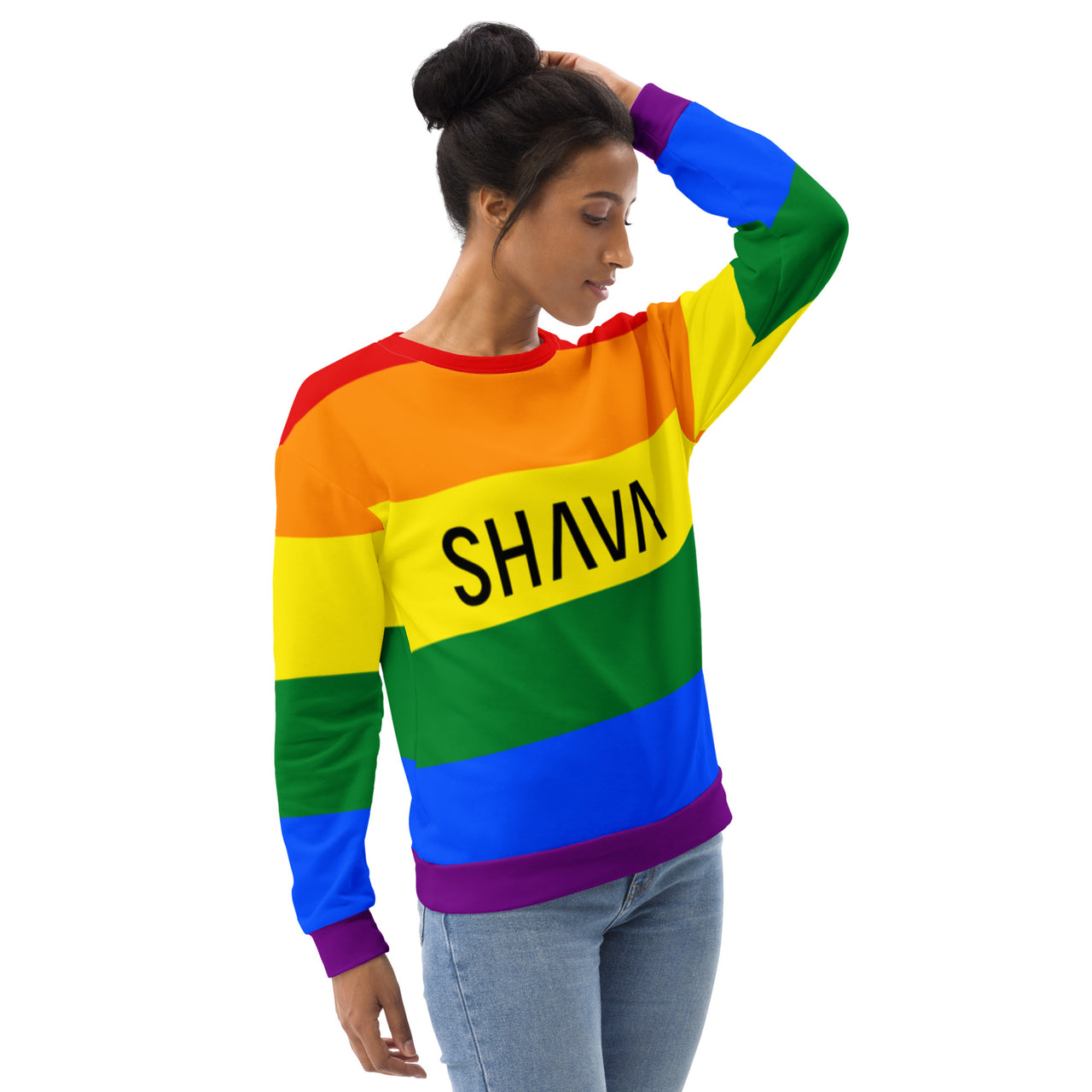Rainbow Pride Flag LGBTQ Sweatshirt Unisex Size SHAVA CO