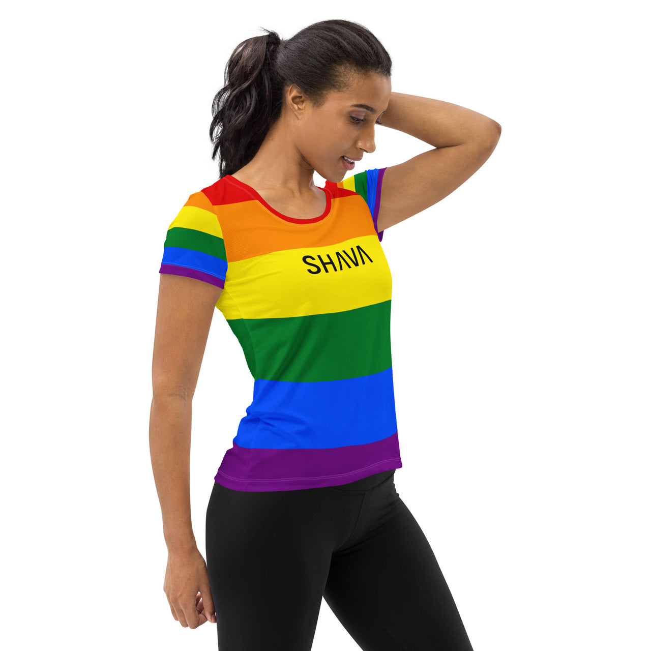 Rainbow  Pride Flag LGBTQ T-Shirt Women’s Size SHAVA CO