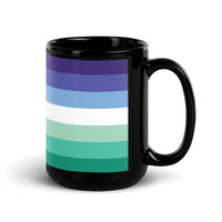 Thumbnail for Gay Flag LGBTQ Black Glossy 15oz Coffee Mug SHAVA CO