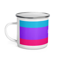 Thumbnail for Androgyne Flag LGBTQ Enamel Coffee Mug SHAVA CO