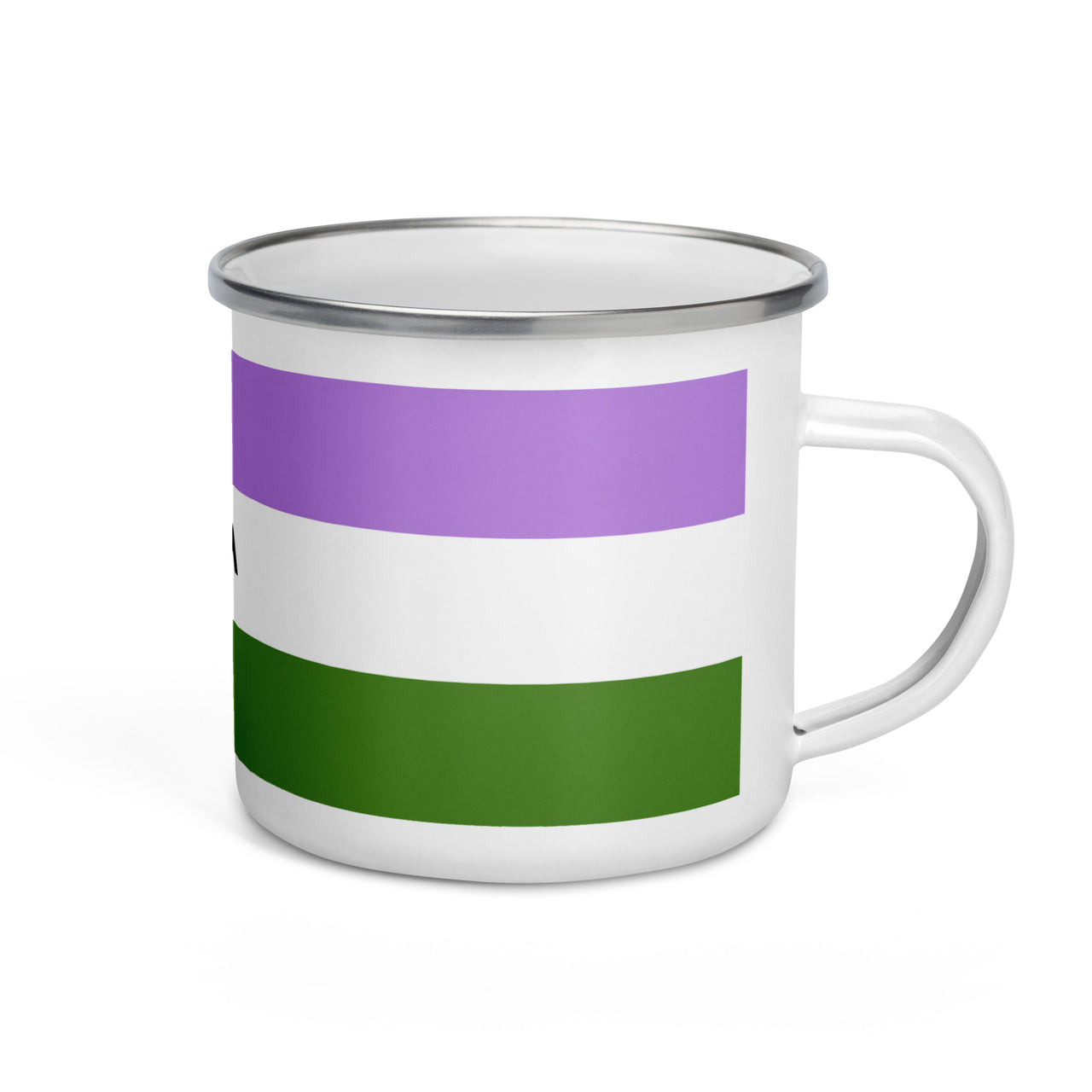Genderqueer Flag LGBTQ Enamel Coffee Mug SHAVA CO