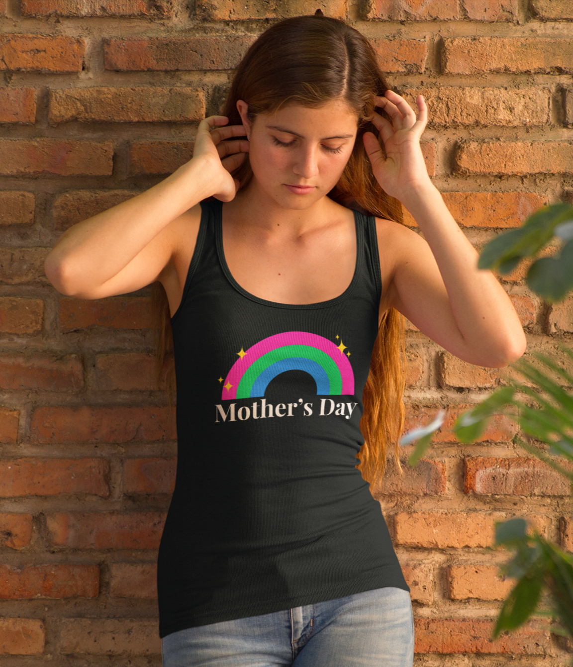 Polysexual Pride Flag Mother's Day Ideal Racerback Tank - Mother's Day SHAVA CO