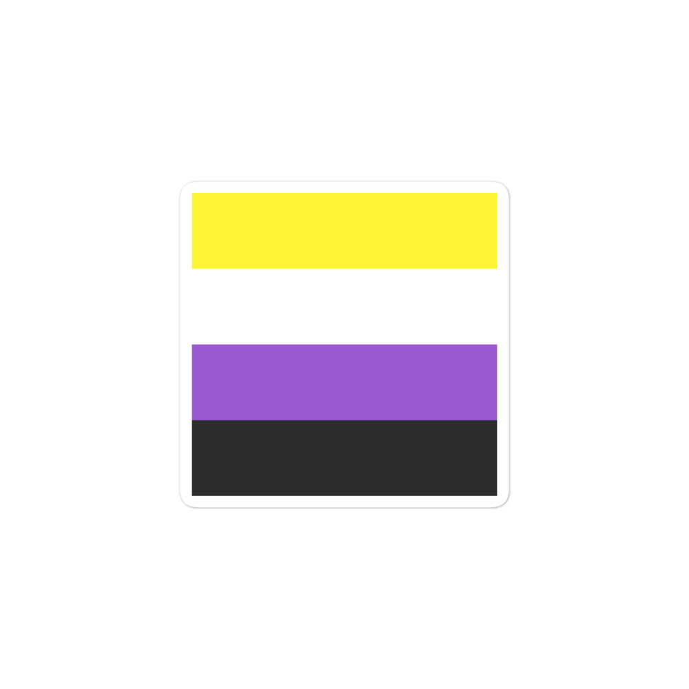 Non Binary Flag LGBTQ Sticker SHAVA CO
