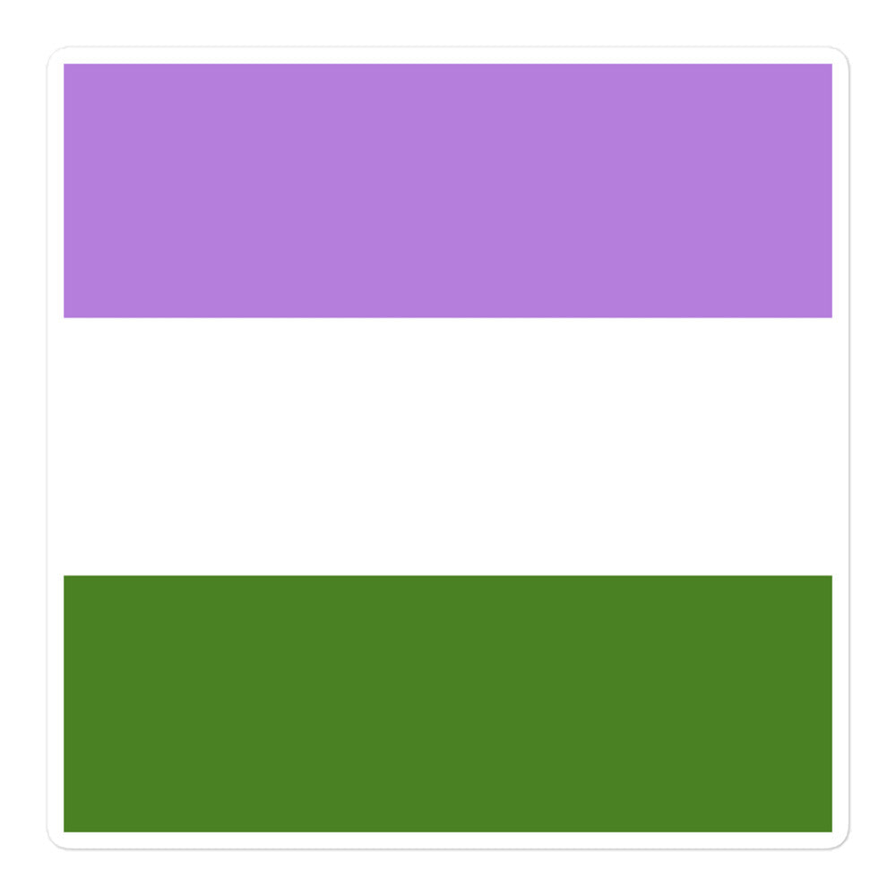 Genderqueer Flag LGBTQ Sticker SHAVA CO