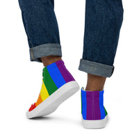 Thumbnail for Rainbow Pride Flag LGBTQ High Top Canvas Shoes Men’s Size SHAVA CO