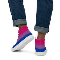 Thumbnail for Bisexual Flag LGBTQ High Top Canvas Shoes Men’s Size SHAVA CO