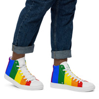 Thumbnail for Rainbow Pride Flag LGBTQ High Top Canvas Shoes Men’s Size SHAVA CO