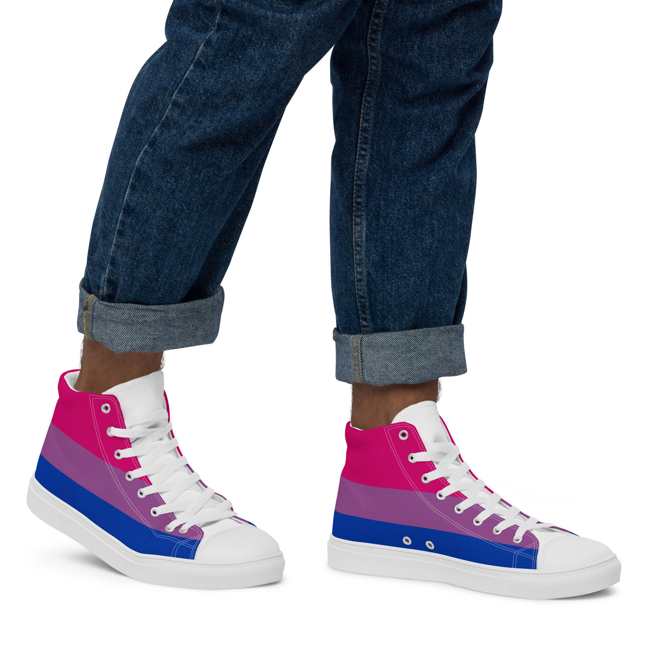 Bisexual Flag LGBTQ High Top Canvas Shoes Men’s Size SHAVA CO