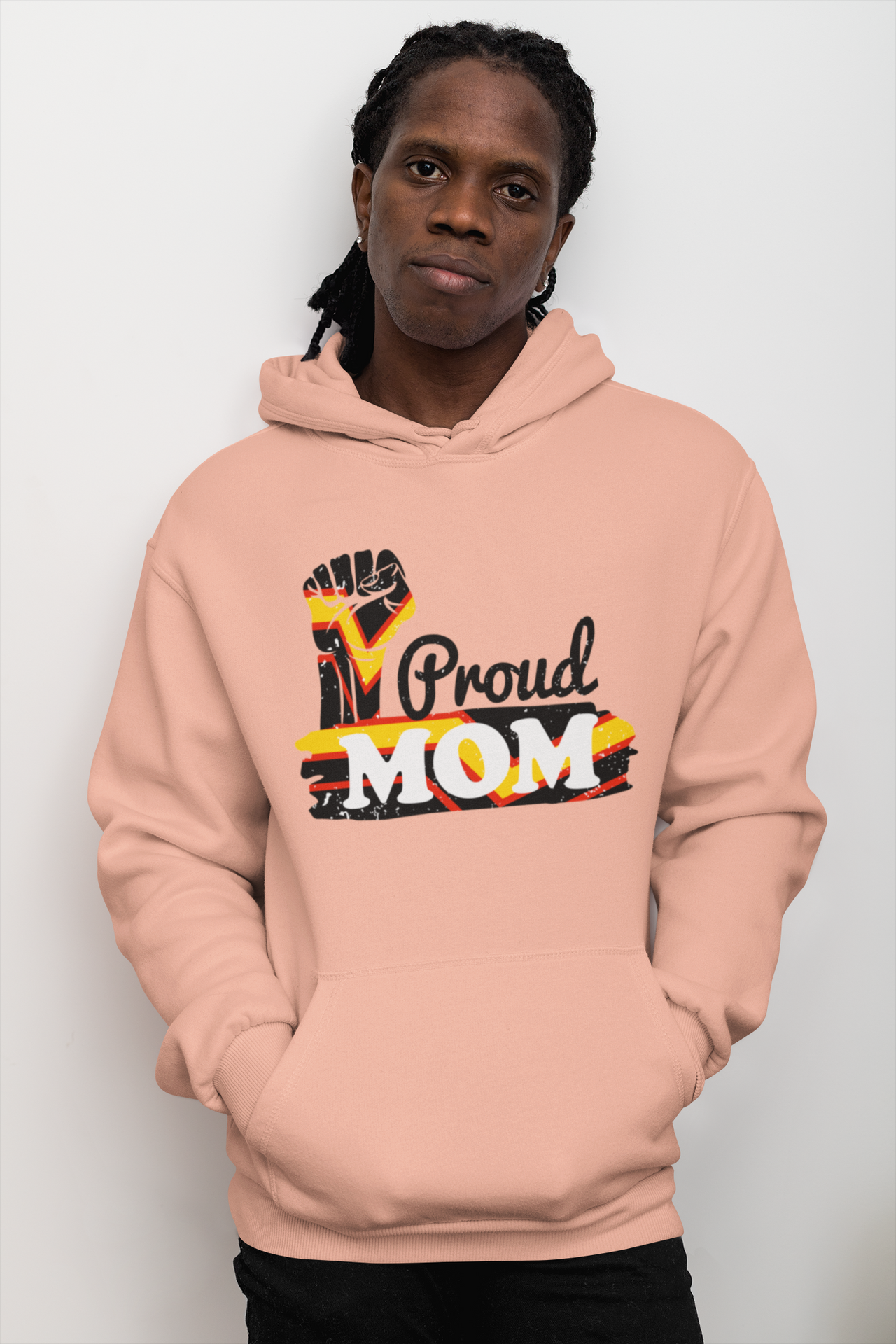 Rubber Flag Mother's Day Unisex Premium Pullover Hoodie - Proud Mom Printify