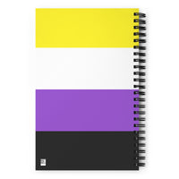 Thumbnail for Non Binary Flag LGBTQ Spiral Notebook SHAVA CO