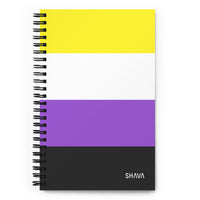 Thumbnail for Non Binary Flag LGBTQ Spiral Notebook SHAVA CO