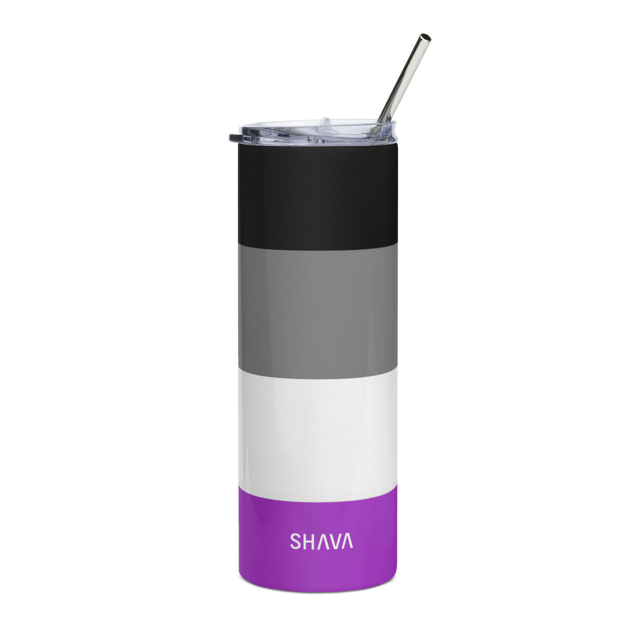 Asexual Flag LGBTQ Stainless Steel Tumbler SHAVA CO