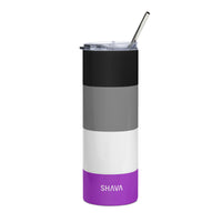 Thumbnail for Asexual Flag LGBTQ Stainless Steel Tumbler SHAVA CO