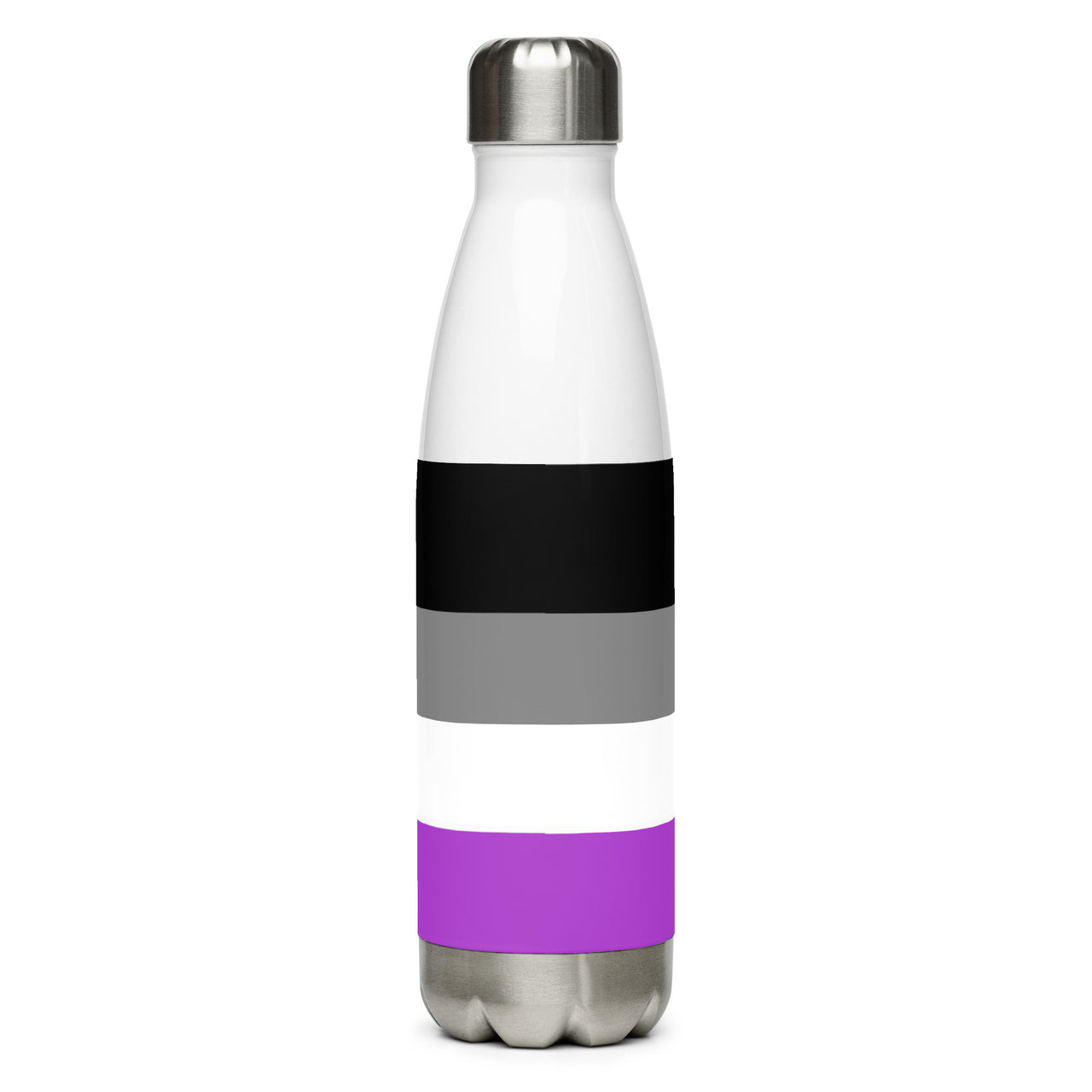 Asexual Flag LGBTQ Stainless Steel Water 17oz Bottle SHAVA CO