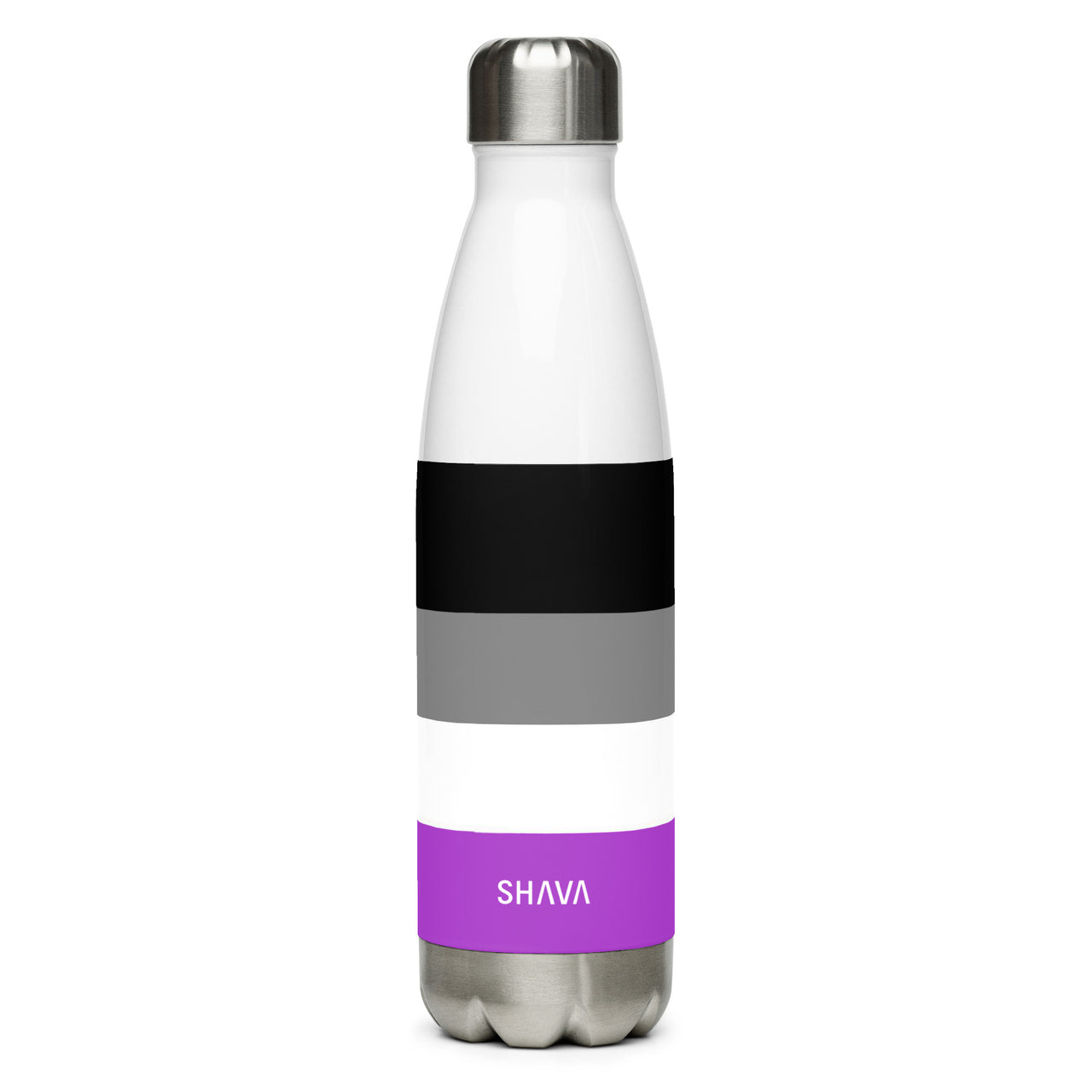 Asexual Flag LGBTQ Stainless Steel Water 17oz Bottle SHAVA CO