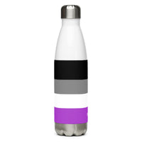 Thumbnail for Asexual Flag LGBTQ Stainless Steel Water 17oz Bottle SHAVA CO