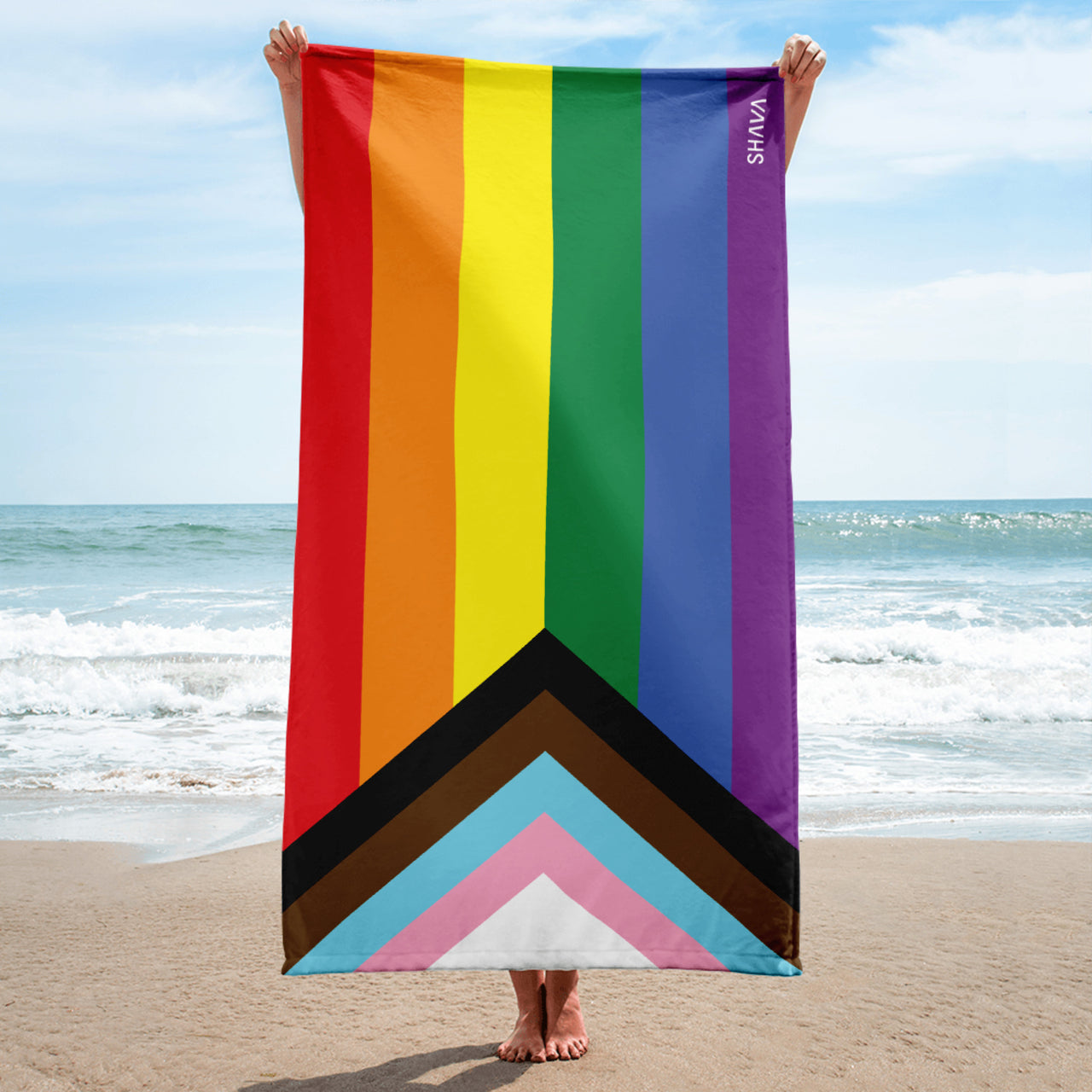 Progress Flag LGBTQ Towel SHAVA CO