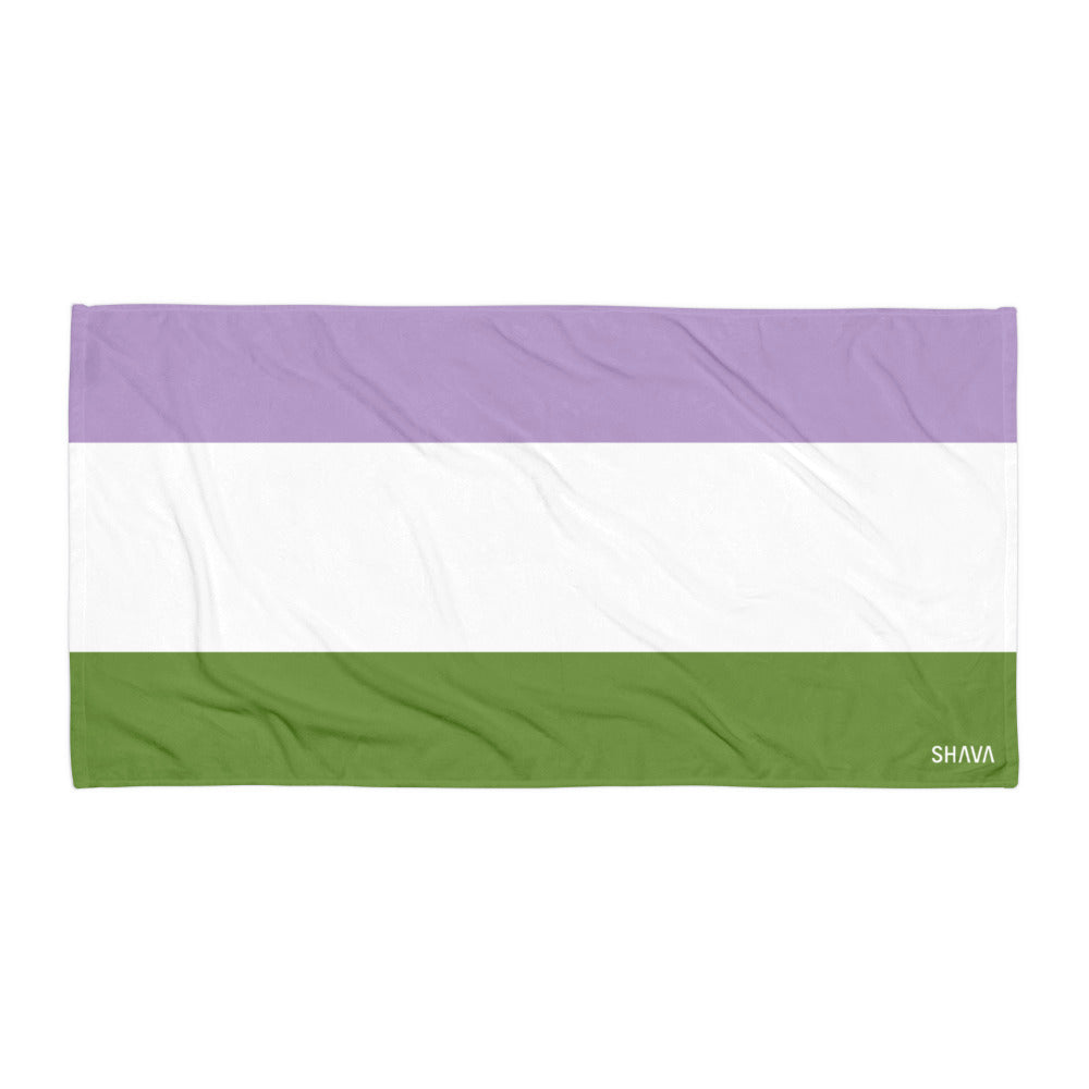 Gender Queer Flag LGBTQ Towel SHAVA CO