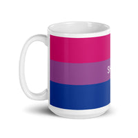 Thumbnail for Bisexual Flag LGBTQ White Glossy 15oz Coffee Mug SHAVA CO