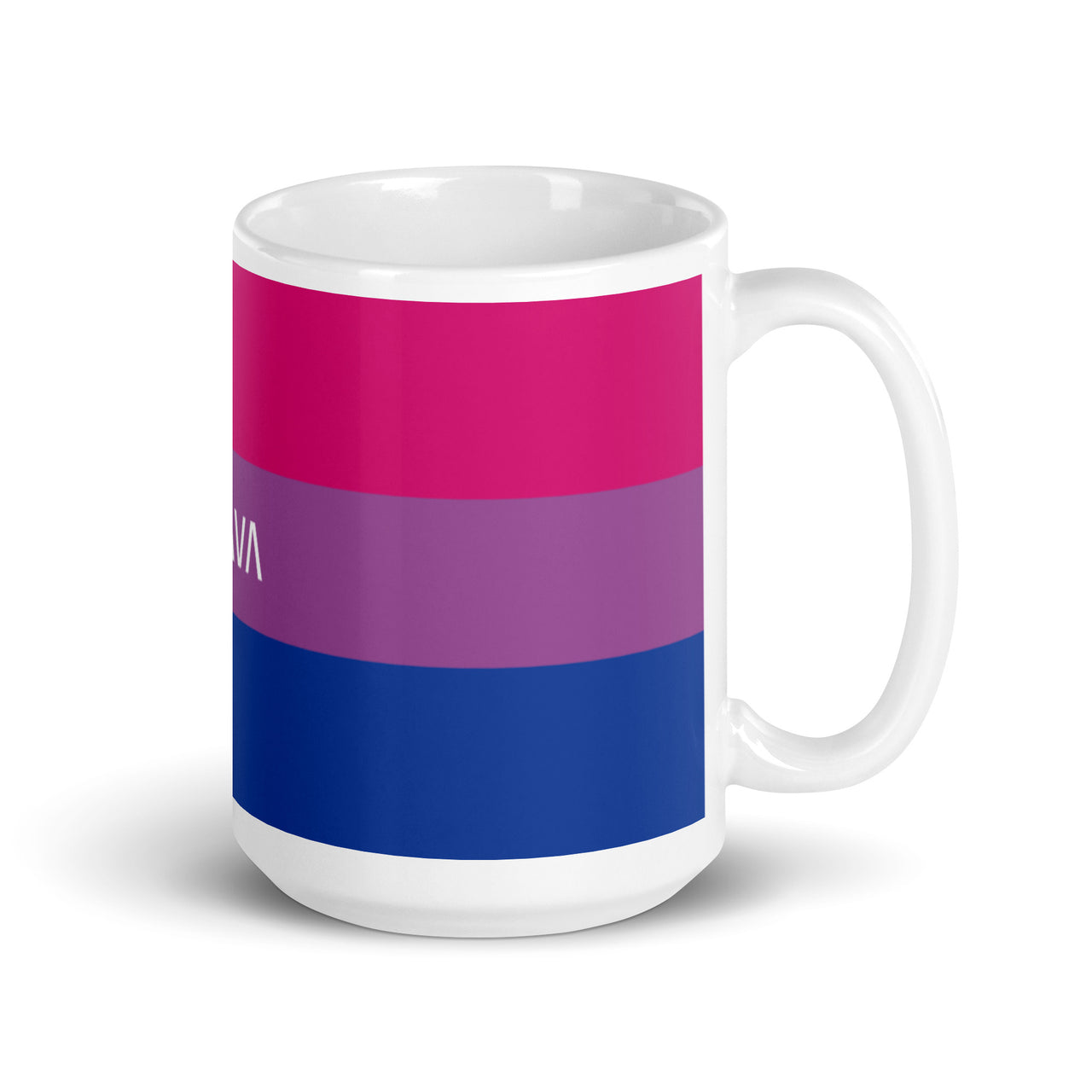 Bisexual Flag LGBTQ White Glossy 15oz Coffee Mug SHAVA CO