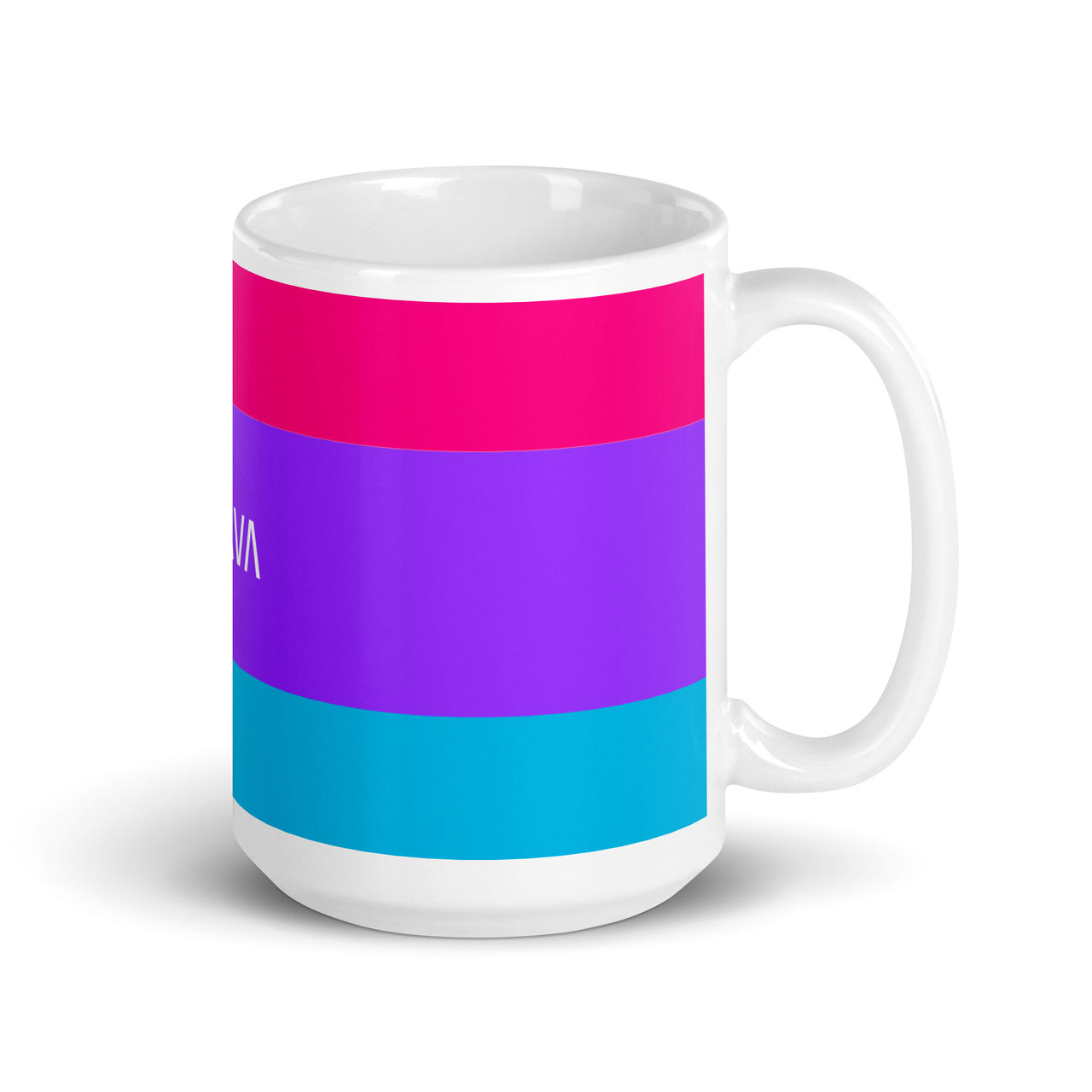 Androgyne Flag LGBTQ White Glossy 15oz Coffee Mug SHAVA CO