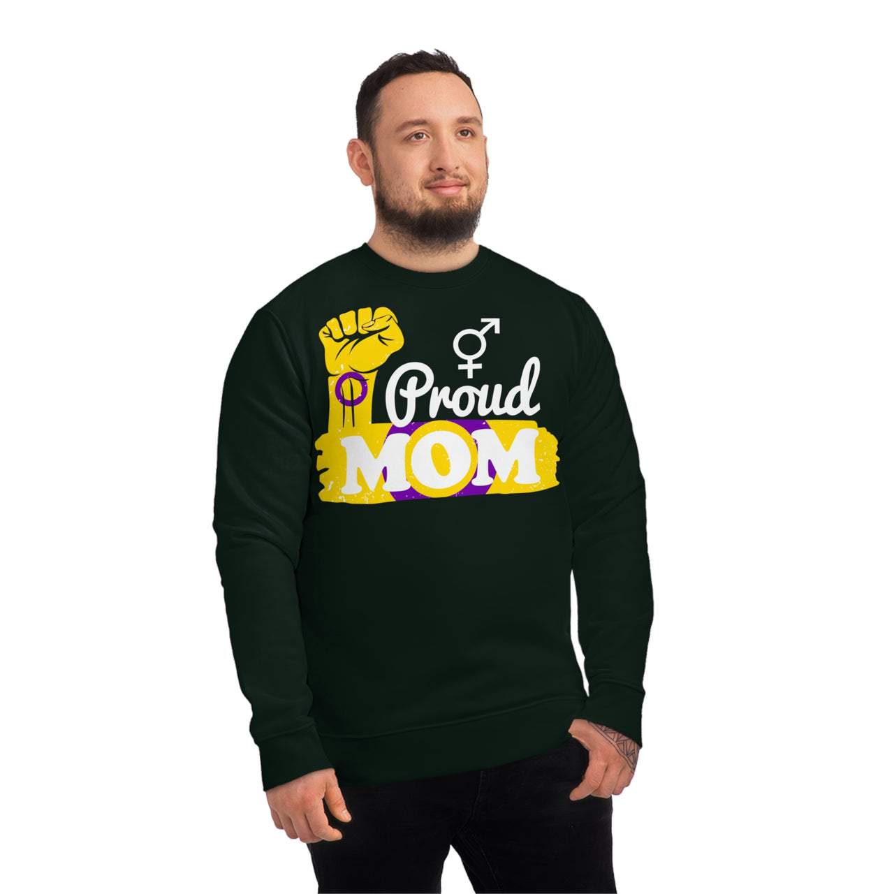 Intersexual Pride Flag Sweatshirt Unisex Size - Proud Mom Printify