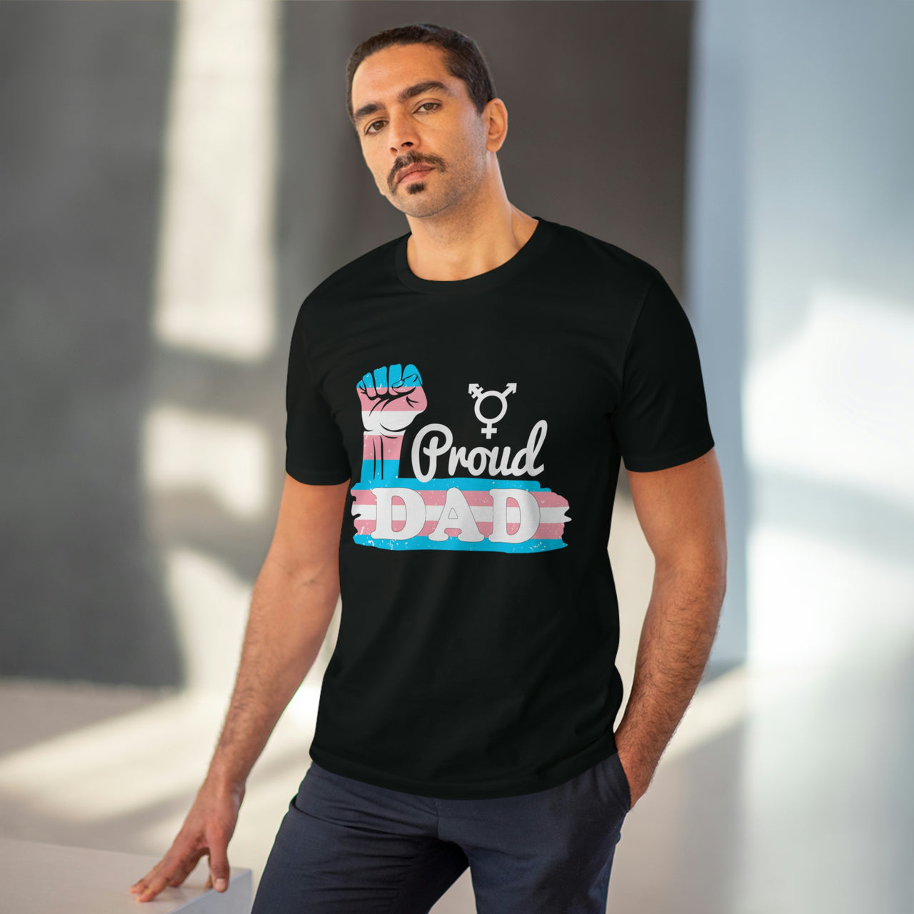 Transgender Pride Flag T-shirt Unisex Size - Proud Dad Printify