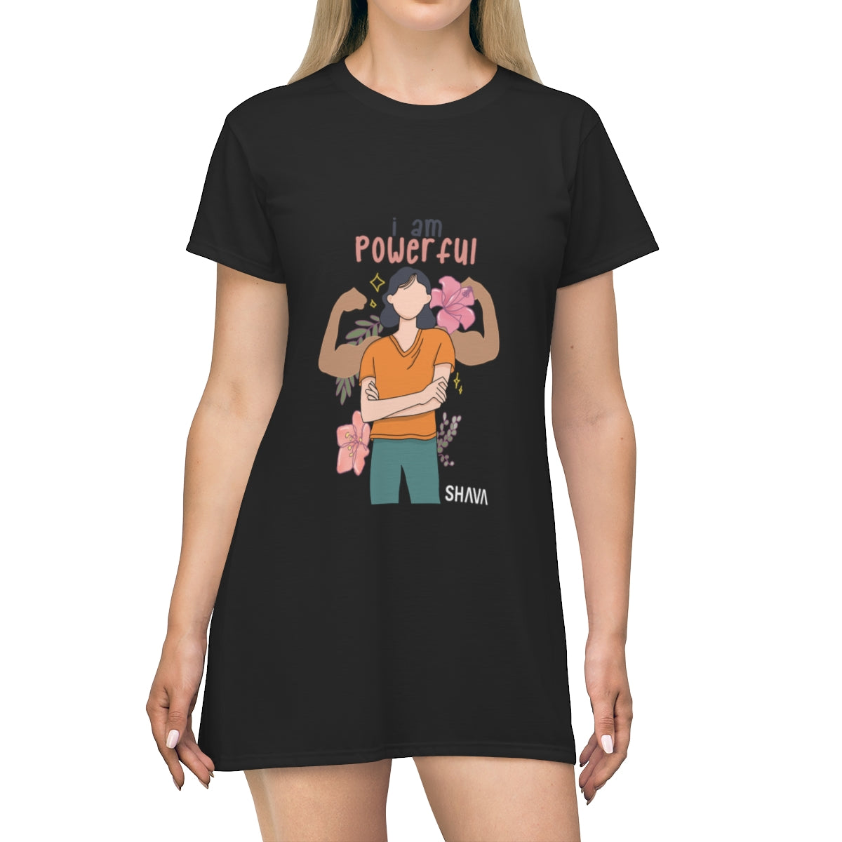 Affirmation Feminist Pro Choice T-Shirt Women’s Size - I Am Powerful Printify