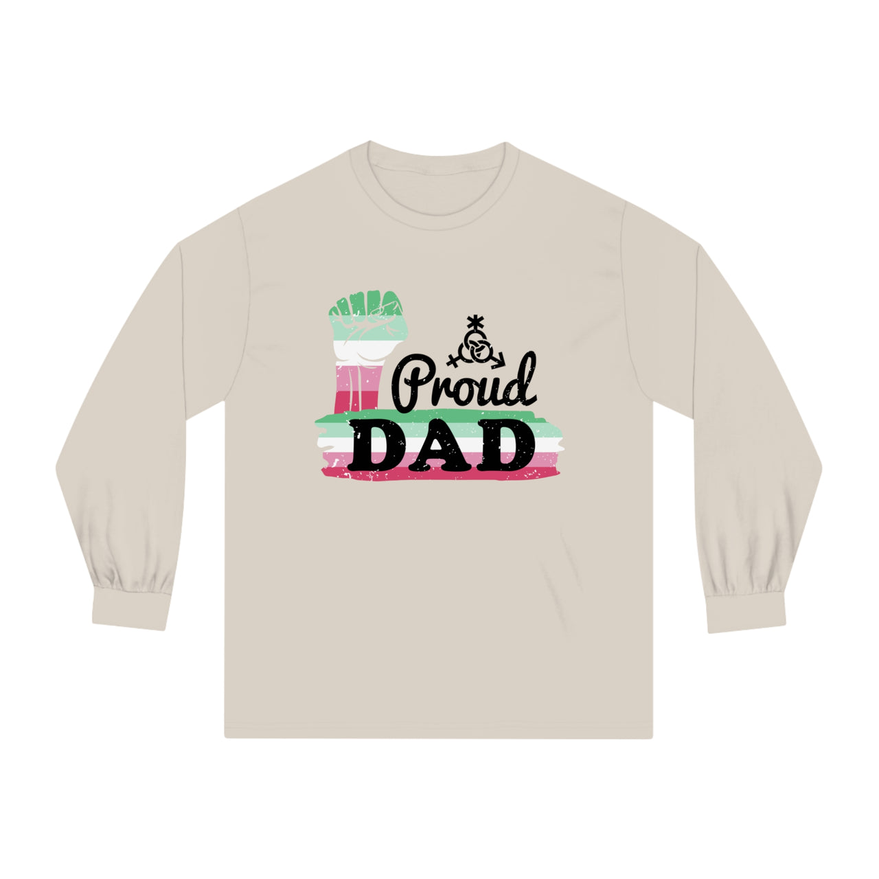 Abrosexual Pride Flag Unisex Classic Long Sleeve Shirt - Proud Dad Printify
