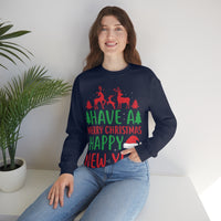 Thumbnail for Merry Christmas Unisex Sweatshirts , Sweatshirt , Women Sweatshirt , Men Sweatshirt ,Crewneck Sweatshirt, HAVE A MERRY CHRISTMAS HAPPY NEW YEAR Printify