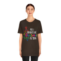 Thumbnail for Classic Unisex Christmas LGBTQ T-Shirt - All I want For Queermas Is You Printify