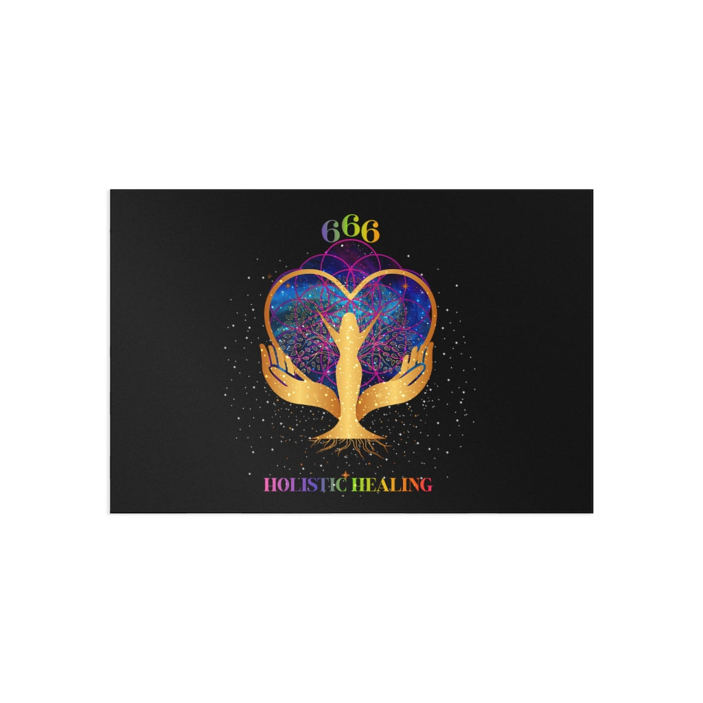 Yoga Spiritual Meditation Fine Art Postcard - Reflection 666 Angel Number Printify