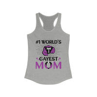 Thumbnail for Labrys Lesbian Pride Flag Mother's Day Ideal Racerback Tank - #1 World's Gayest Mom SHAVA CO