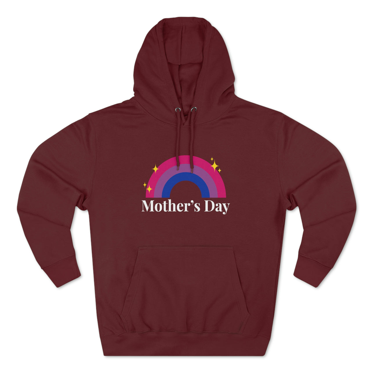 Bisexual Flag Mother's Day Unisex Premium Pullover Hoodie - Mother's Day Printify