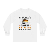 Thumbnail for Bear Pride Flag Unisex Classic Long Sleeve Shirt - #1 World's Gayest Dad Printify