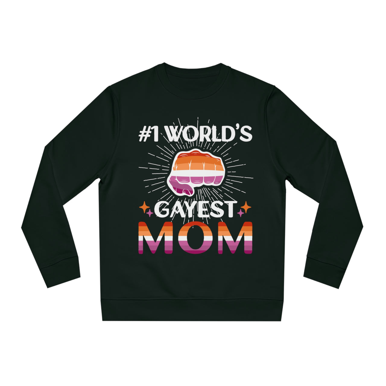 Lesbian Pride Flag Sweatshirt Unisex Size - #1 World's Gayest Mom Printify