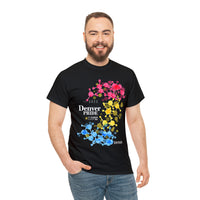 Thumbnail for SHAVA CO Pansexual Flag 2023 Pride, Denver Unisex Heavy Cotton Tee - My Rainbow Is In My DNA Printify