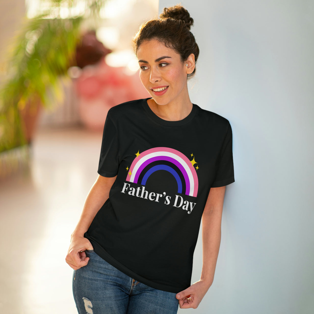 Genderfluid Pride Flag T-shirt Unisex Size - Father's Day Printify