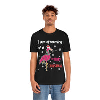 Thumbnail for Classic Unisex Christmas T-shirt - Pink Christmas Printify