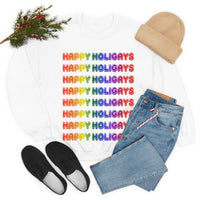 Thumbnail for Unisex Christmas LGBTQ Heavy Blend Crewneck Sweatshirt - Happy Holigays Printify
