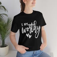 Thumbnail for Affirmation Feminist Pro Choice T-Shirt Unisex Size - I am a Worthy Printify