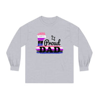 Thumbnail for Genderfluid Pride Flag Unisex Classic Long Sleeve Shirt - Proud Dad Printify