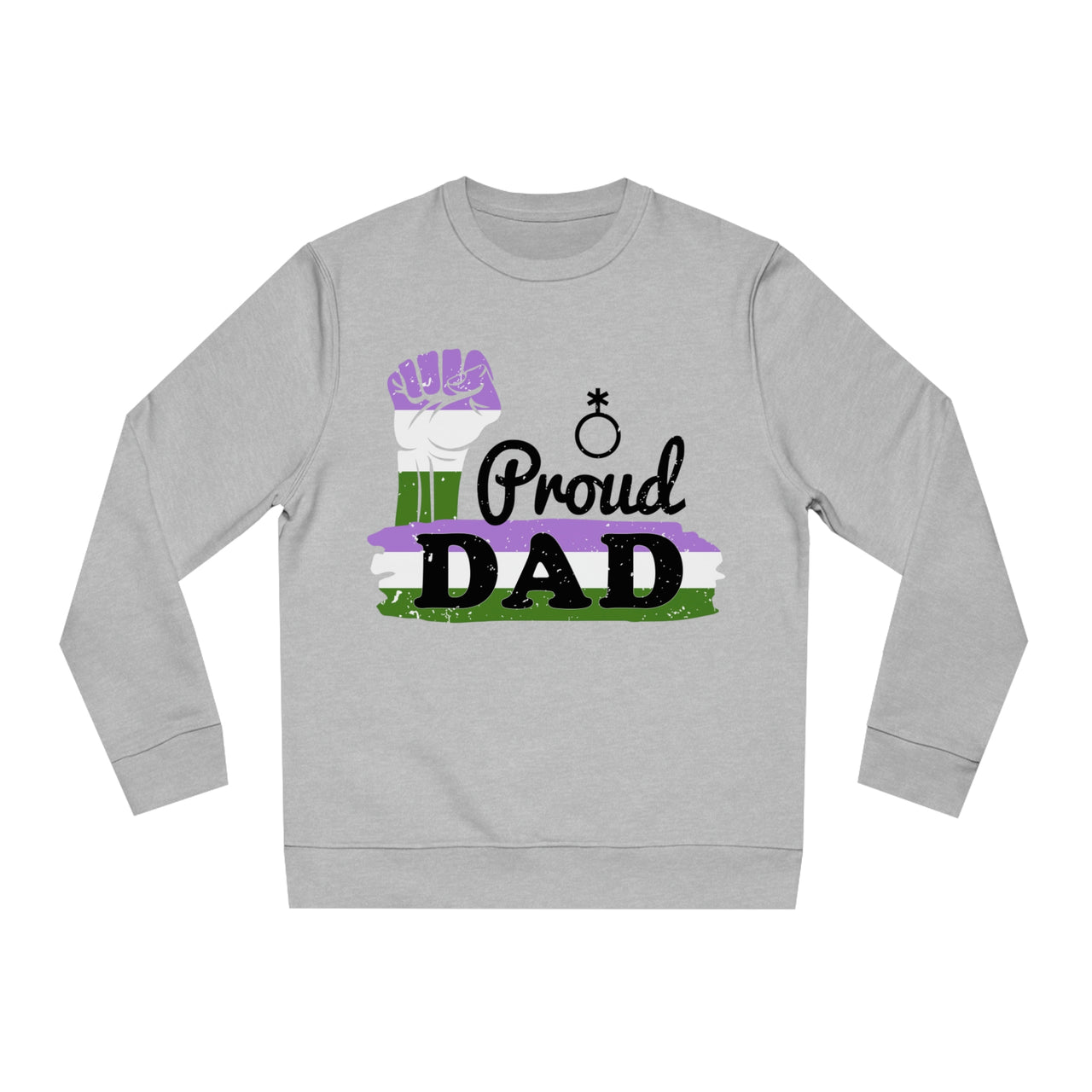 Genderqueer Pride Flag Sweatshirt Unisex Size - Proud Dad Printify