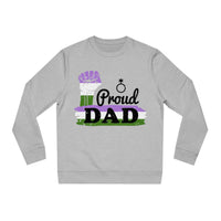 Thumbnail for Genderqueer Pride Flag Sweatshirt Unisex Size - Proud Dad Printify